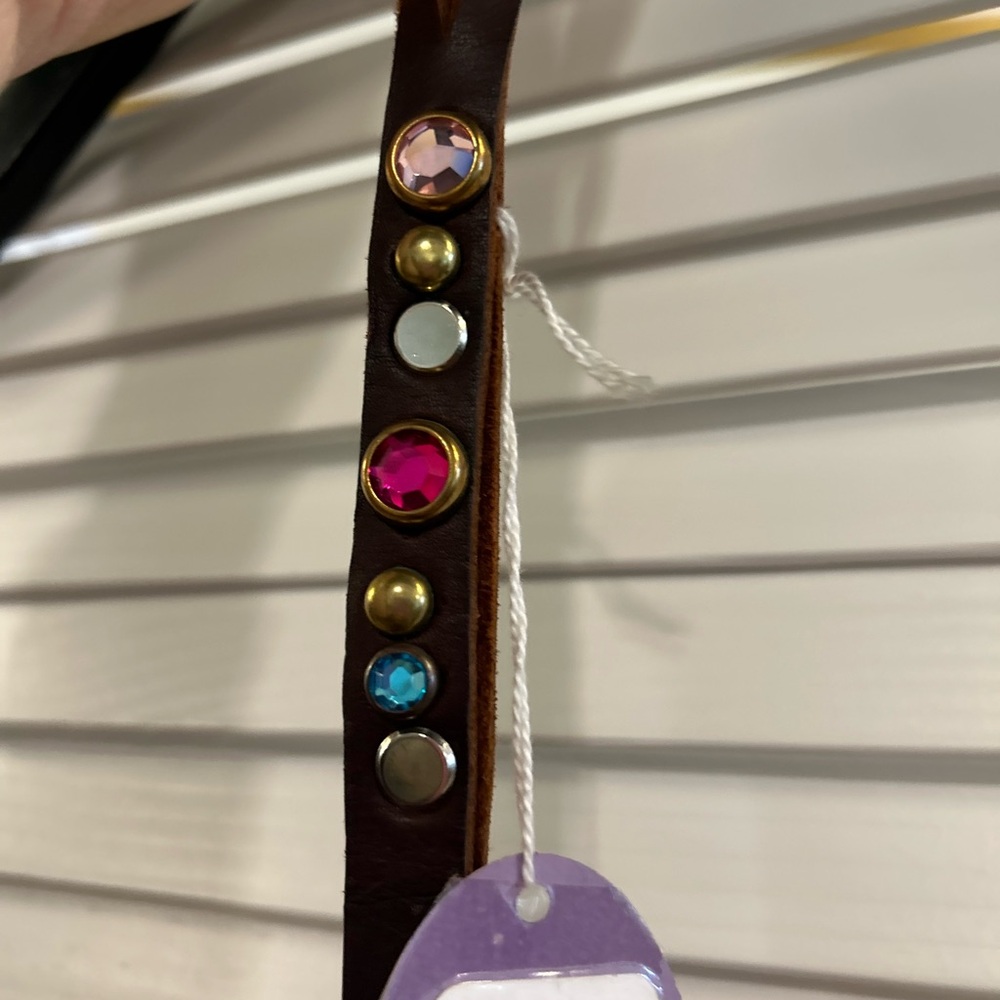 Studded Brown Leather Handmade Dog Collar